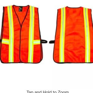 Orange All Industrial Safety Vest with Reflective Strip Neon