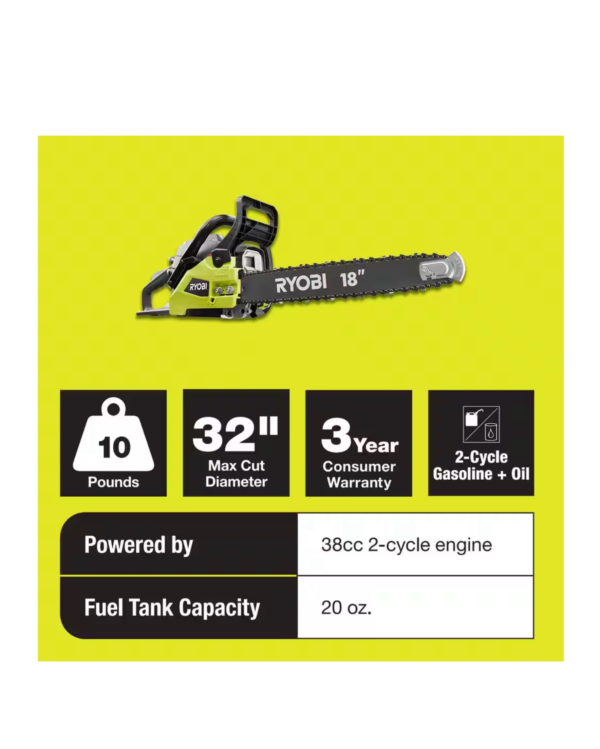 Ryobi Heavy-Duty Chainsaw - Image 10